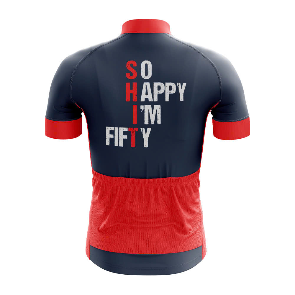 So Happy I’m 50 Cycling Jersey - Image 2