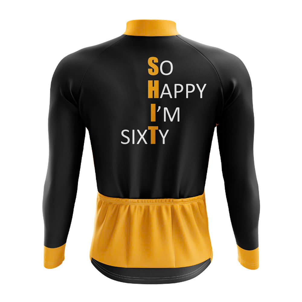 So Happy I’m 60 Long Sleeve Cycling Jersey - Image 2