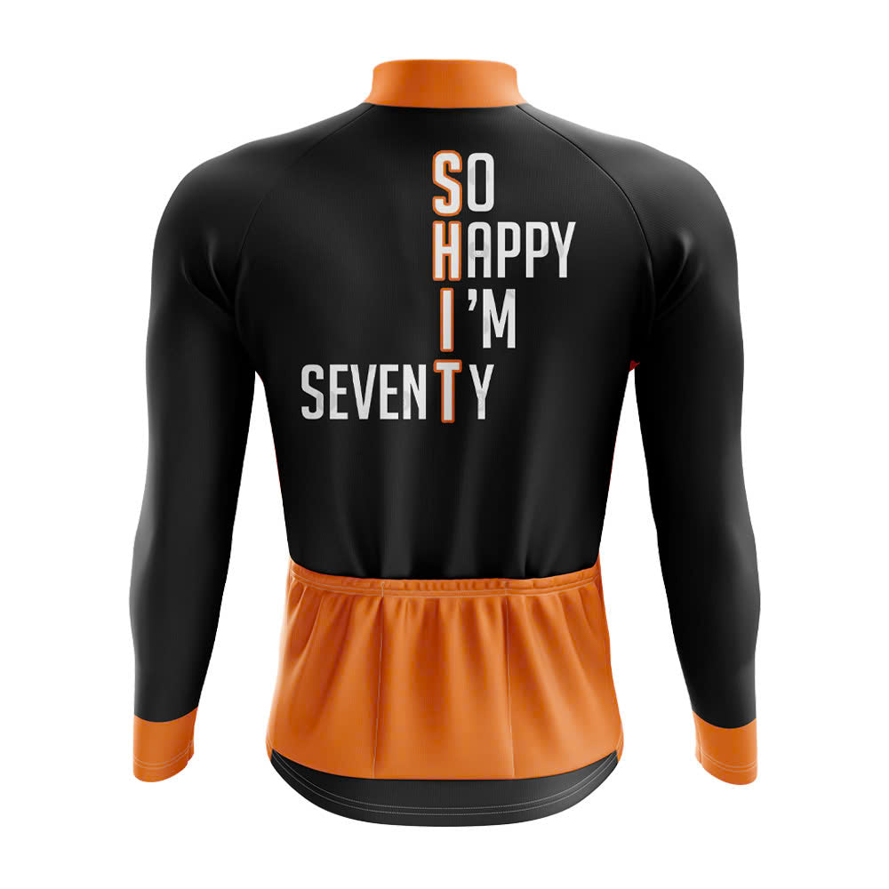 So Happy I’m 70 Long Sleeve Cycling Jersey - Image 2