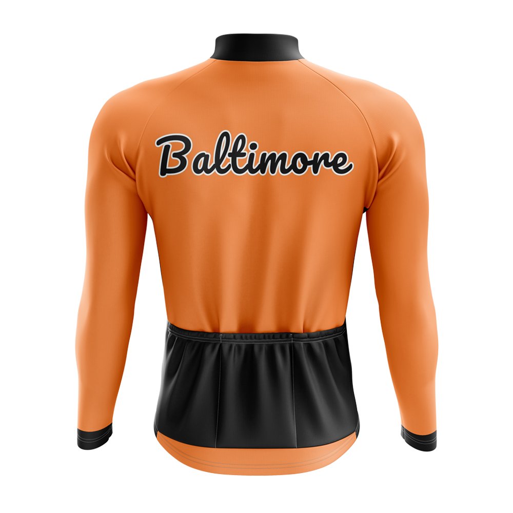 Baltimore Baseball Long Sleeve Cycling Jersey - Image 2