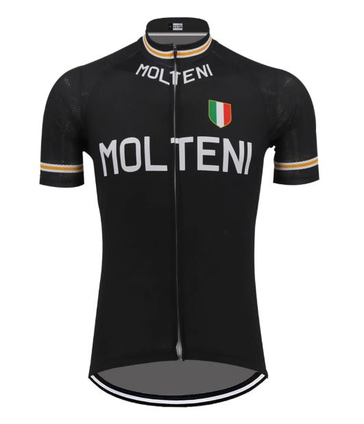 Black Molteni Retro Cycling Jersey