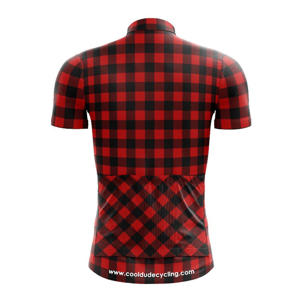 Blood Red Lumberjack Cycling Jersey - Image 2