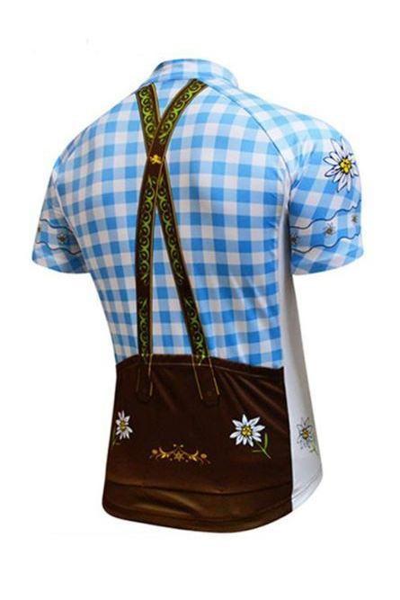 Blue Lederhosen Cycling Jersey & Shorts Set - Image 2