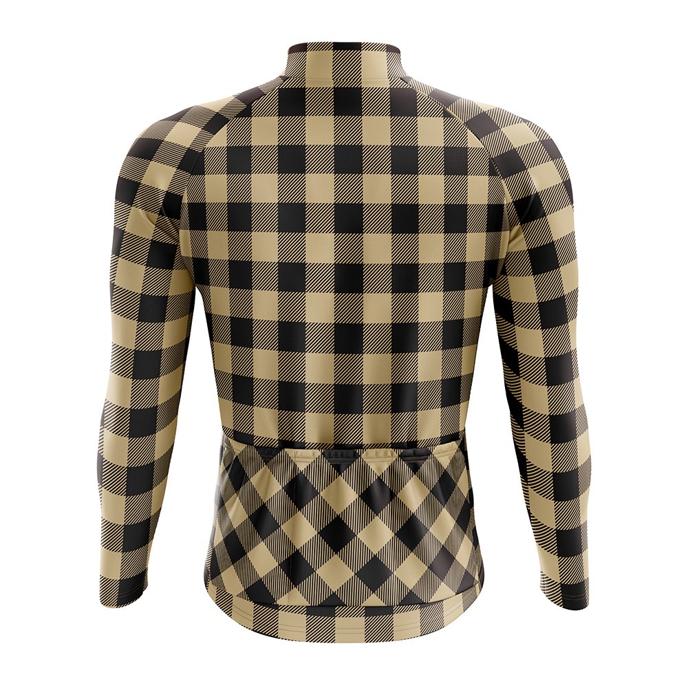Brown Lumberjack Long Sleeve Cycling Jersey - Image 2