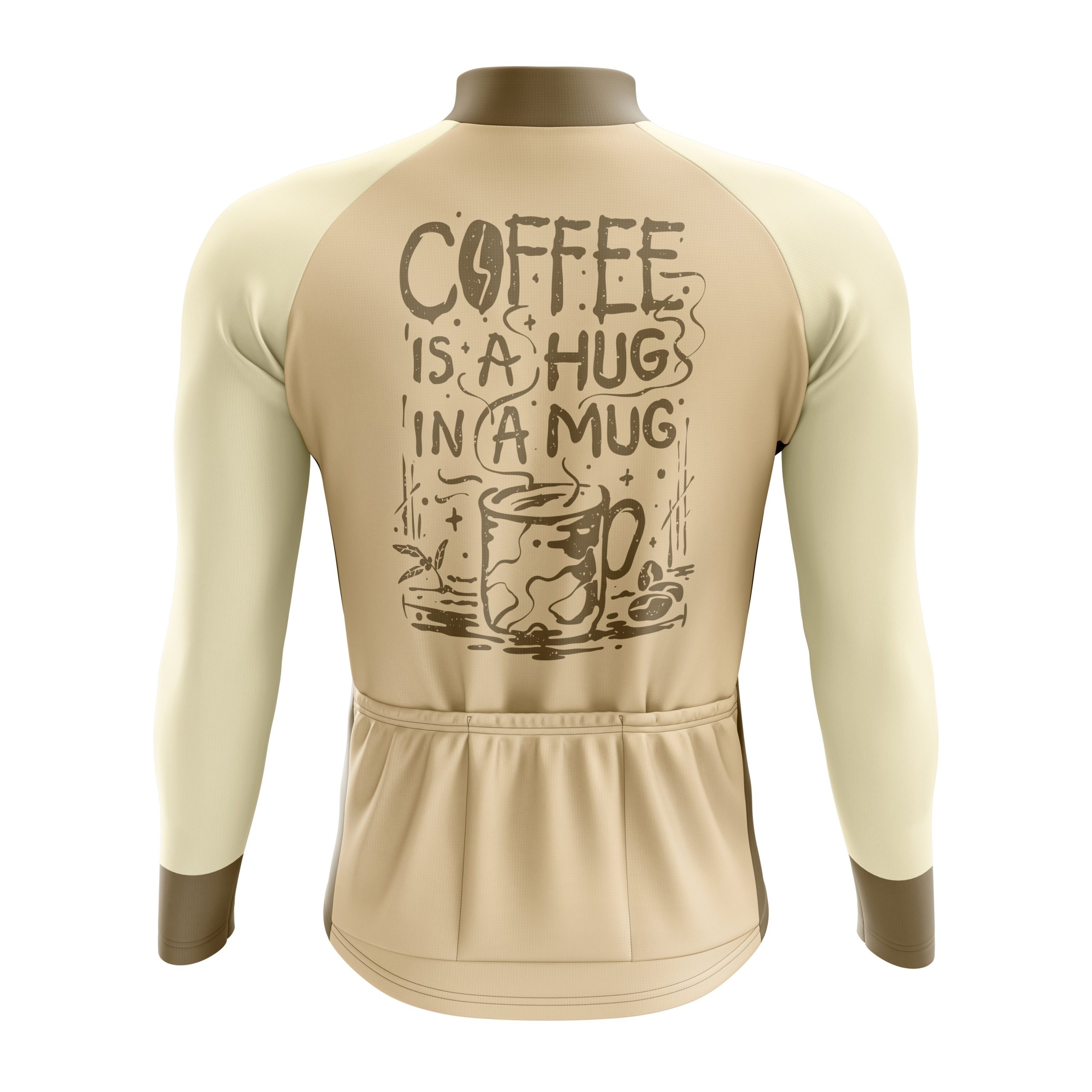 Coffee Is A Hug In A Mug Long Sleeve Cycling Jersey - Image 2