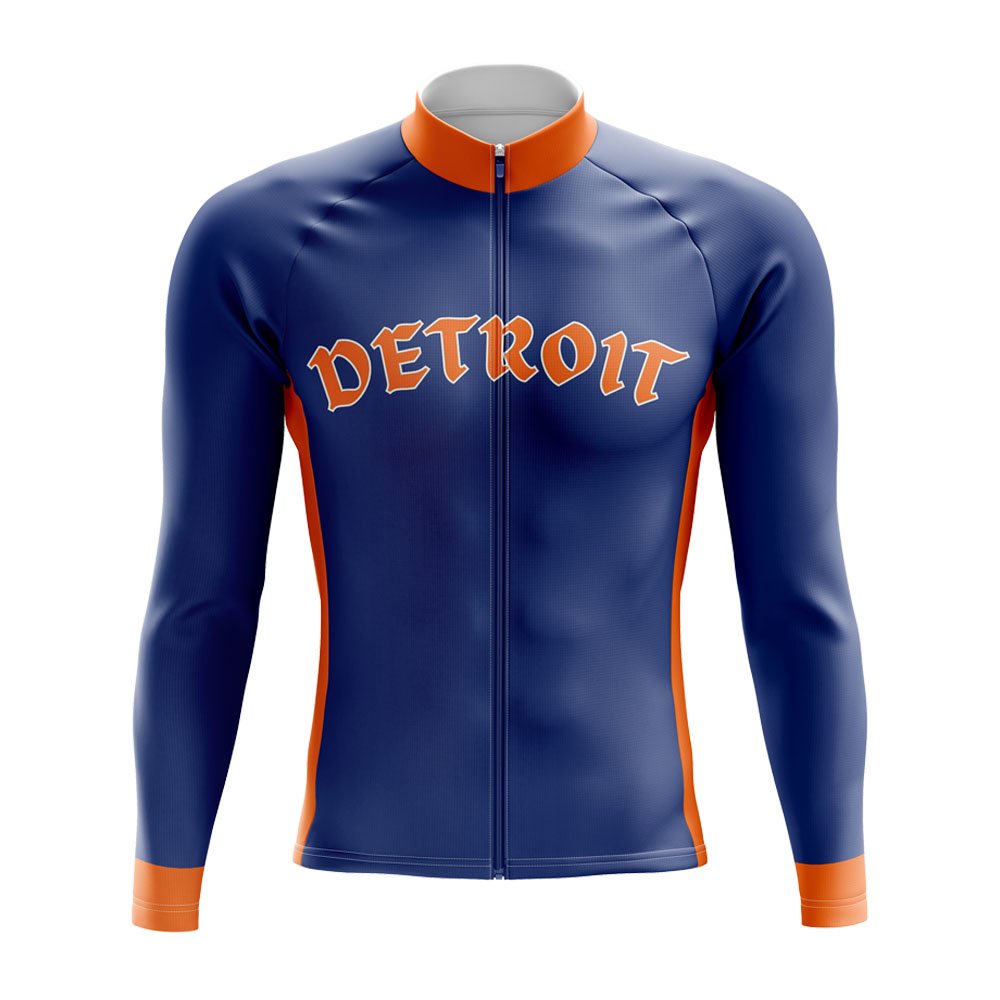 Detroit Baseball Long Sleeve Cycling Jersey