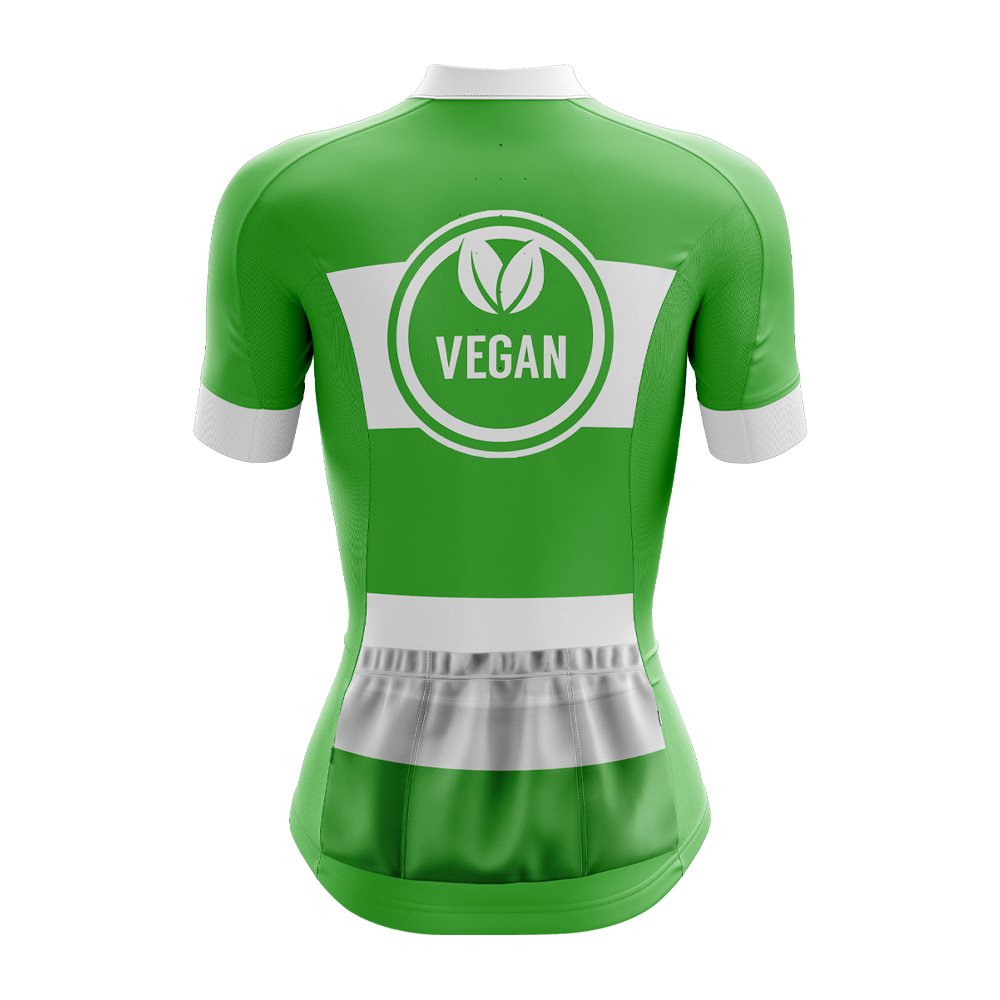 Green Ride Vegan Spirit Female Cycling Jersey - Image 2