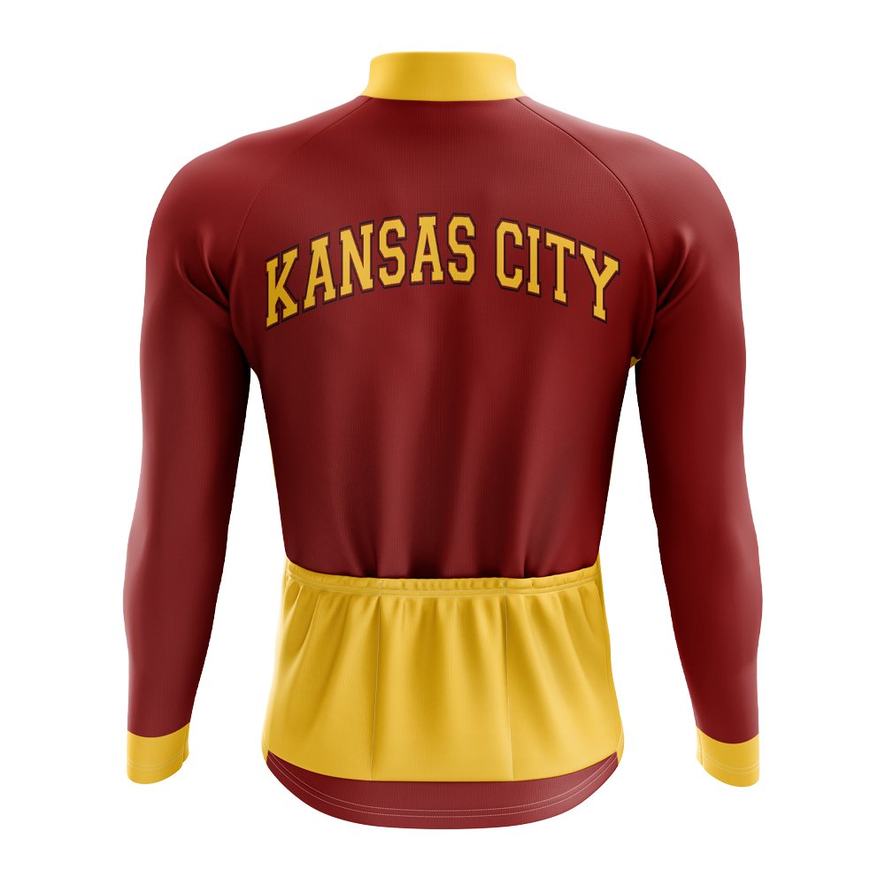 Kansas City Football Long Sleeve Cycling Jersey - Image 2