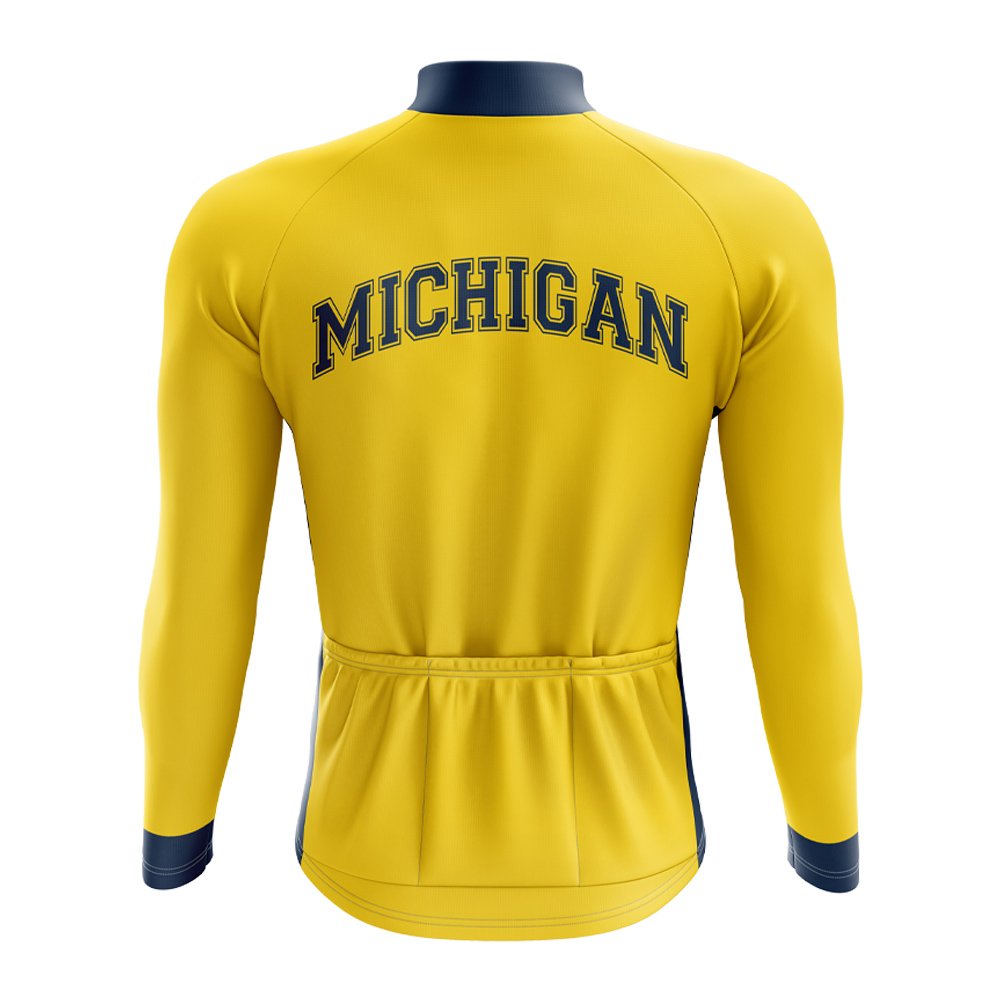 Michigan University Long Sleeve Cycling Jersey - Image 2