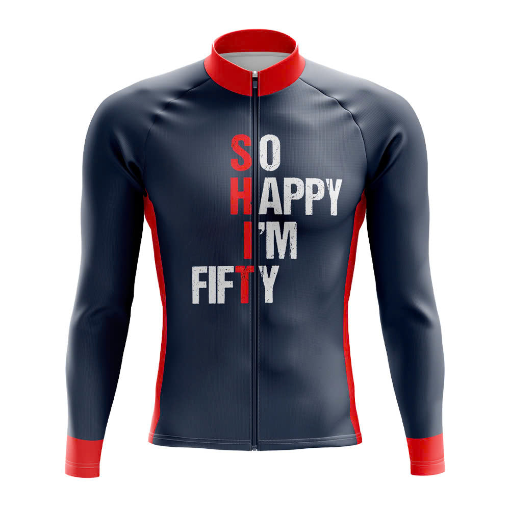 So Happy I’m 50 Long Sleeve Cycling Jersey