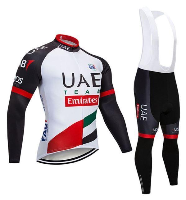 Team UAE Emirates Long Sleeve Winter Cycling Jersey & Pants