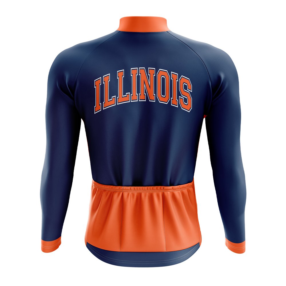 University Of Illinois Long Sleeve Cycling Jersey - Image 2