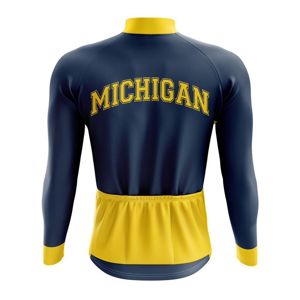 University Of Michigan Long Sleeve Cycling Jersey - Image 2