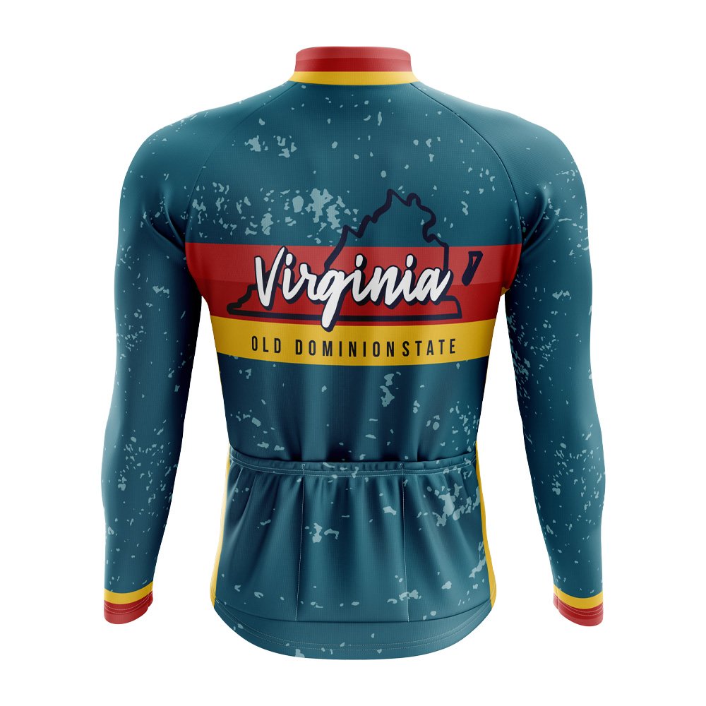 Virginia State Long Sleeve Cycling Jersey - Image 2