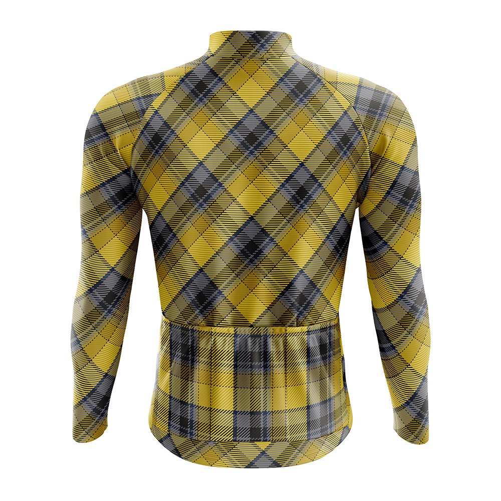 Yellow Lumberjack Long Sleeve Cycling Jersey - Image 2