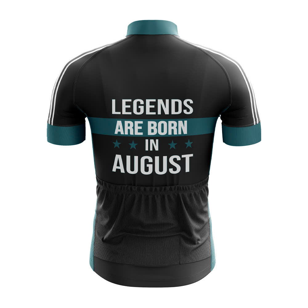 Legends are Born in August Cycling Jersey - Image 2