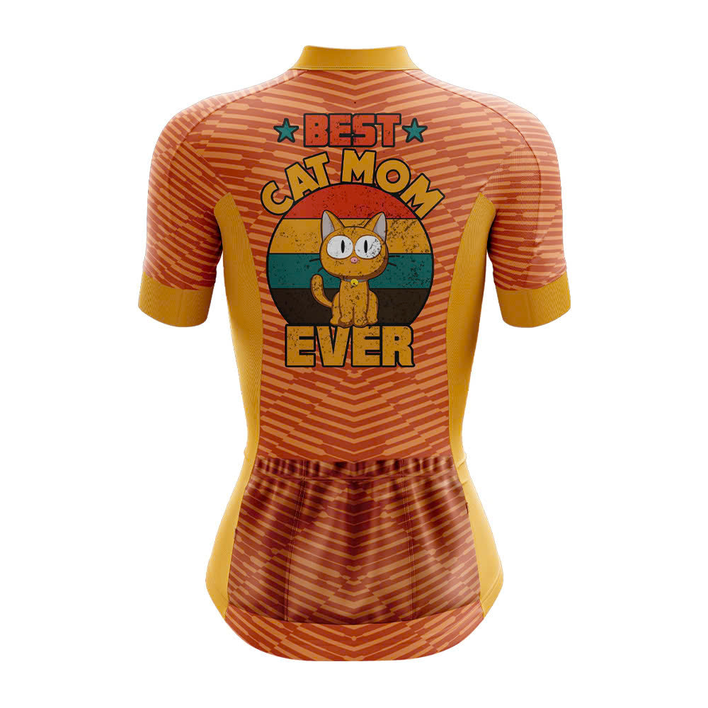 Best Cat Mom Ever Cycling Jersey - Image 2