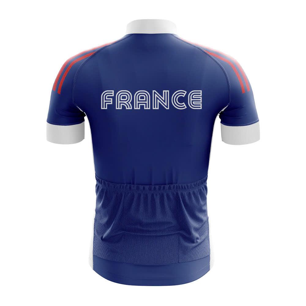 France Retro Cycling Jersey - Image 2