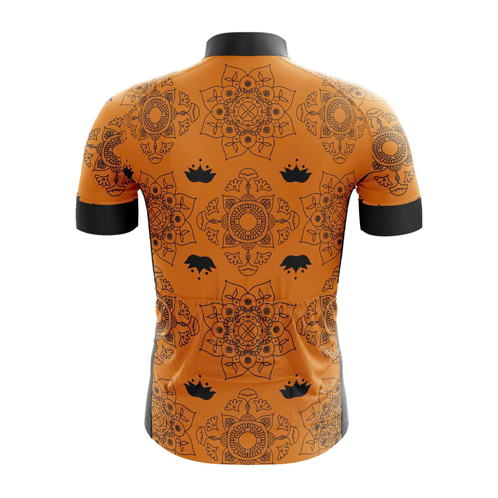 Orange Mandala Cycling Jersey - Image 2