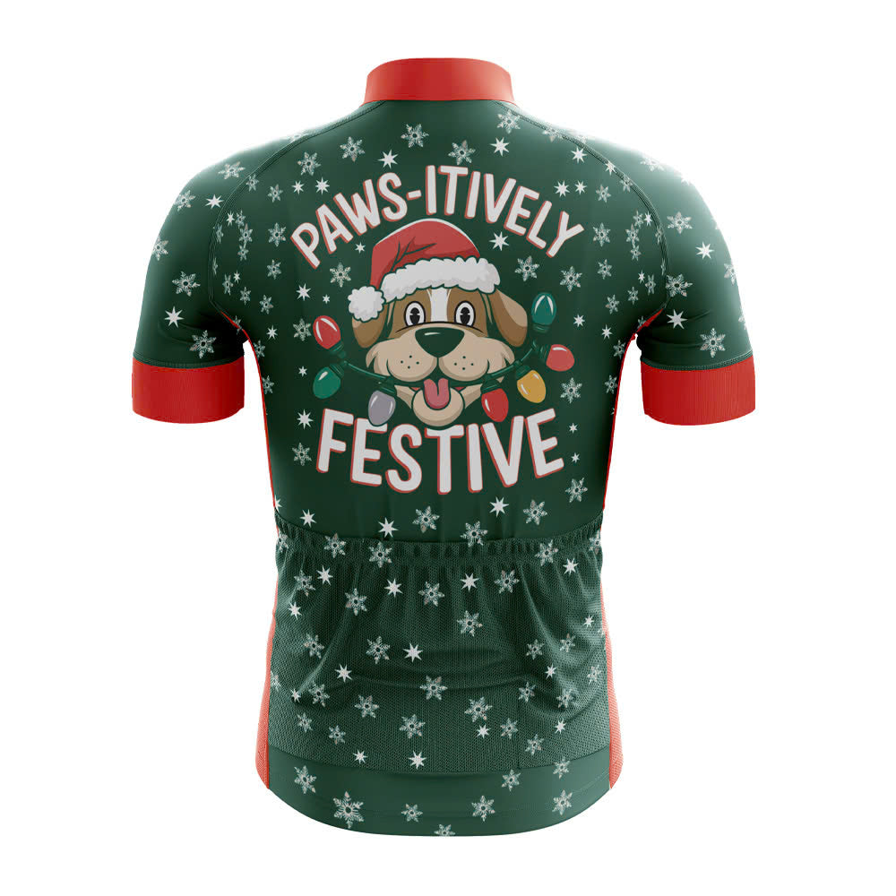 Paws-itively Festive Cycling Jersey - Image 2