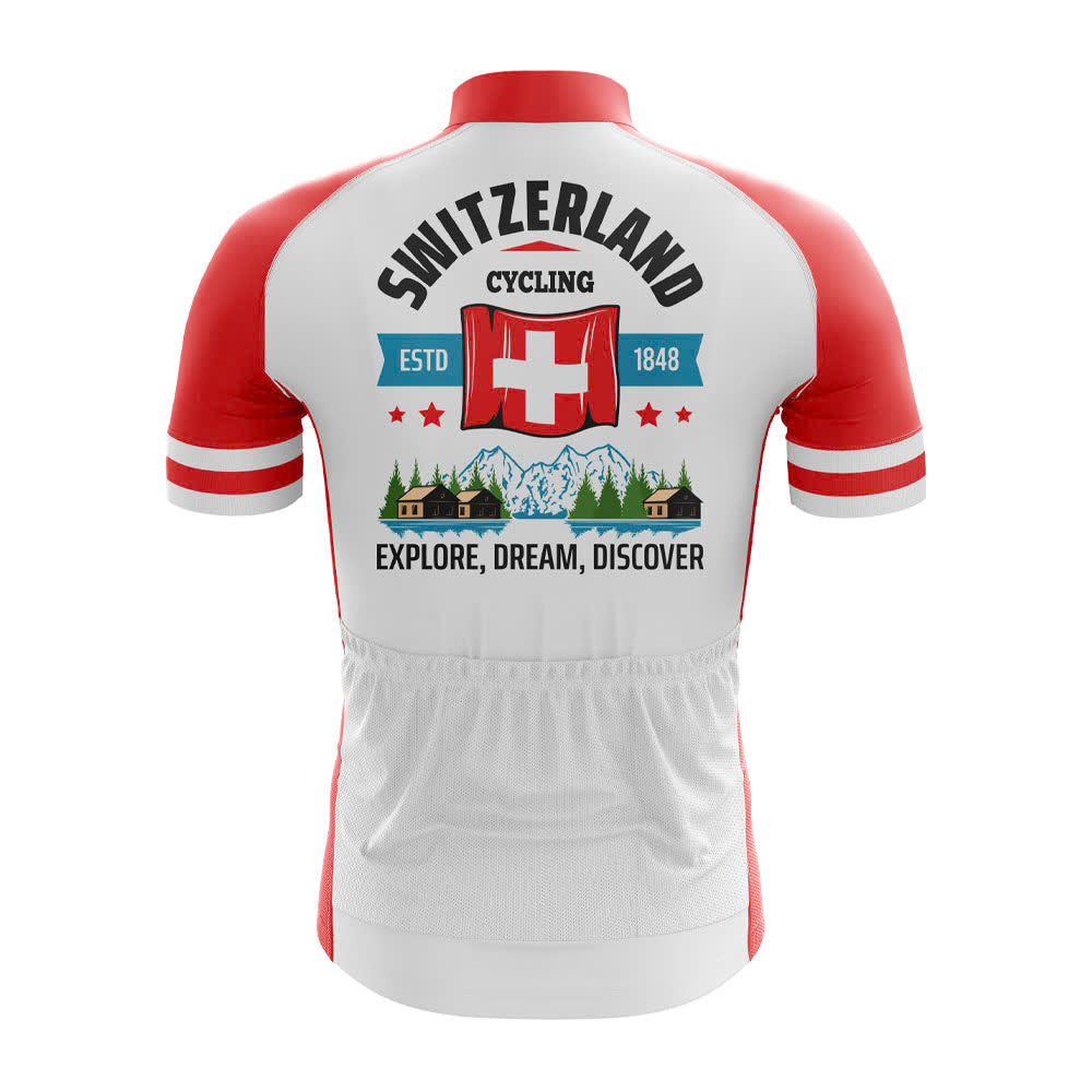 Explore Switzerland Men's Cycling Jersey - Image 2