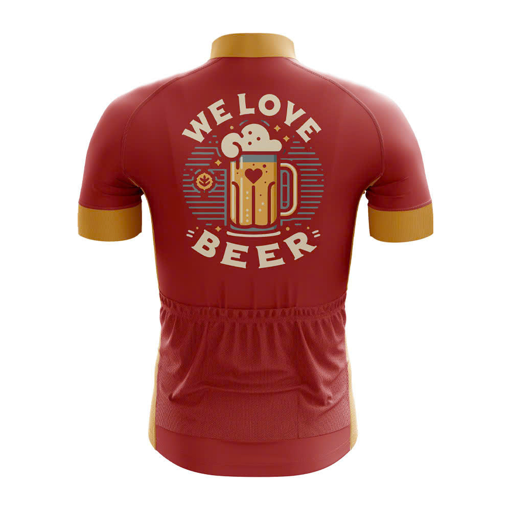 We Love Beer Men's Cycling Jersey - Image 2